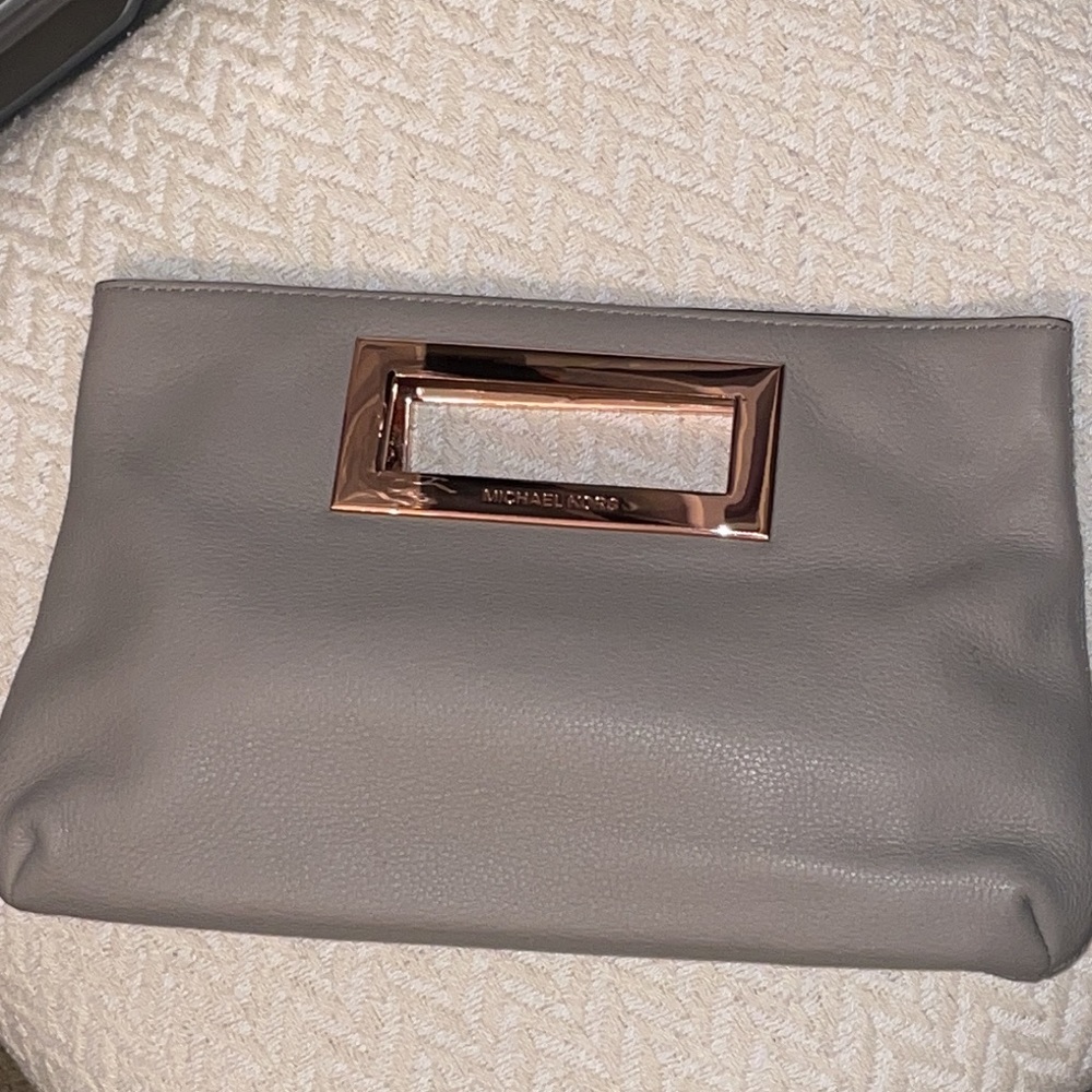 Michael Kors Gray/Rosegold Clutch
